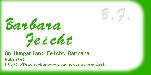 barbara feicht business card